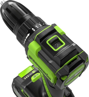 Дрель-шуруповерт аккумуляторная GREENWORKS DD345 24V, АКБ 4Ач и ЗУ 3708307CUB