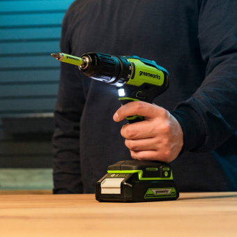 Дрель-шуруповерт аккумуляторная Greenworks GD24DD35 3704007 без АКБ и ЗУ