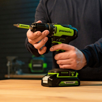 Дрель-шуруповерт аккумуляторная Greenworks GD24DD35 3704007 без АКБ и ЗУ